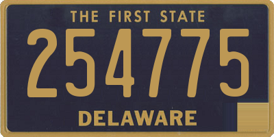 DE license plate 254775