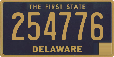DE license plate 254776