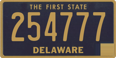 DE license plate 254777