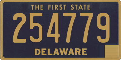 DE license plate 254779