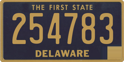 DE license plate 254783
