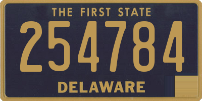 DE license plate 254784