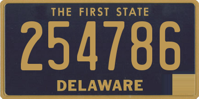 DE license plate 254786