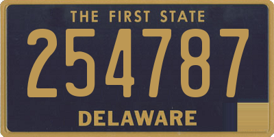 DE license plate 254787