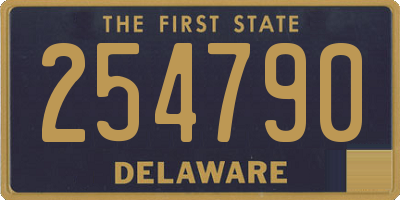 DE license plate 254790