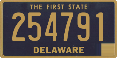 DE license plate 254791