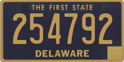 DE license plate 254792