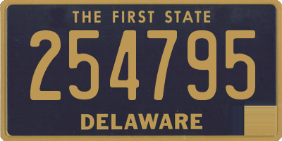 DE license plate 254795
