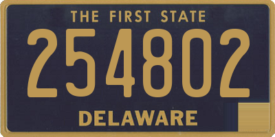 DE license plate 254802