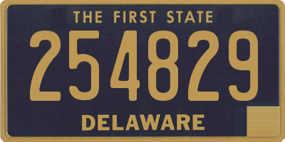 DE license plate 254829