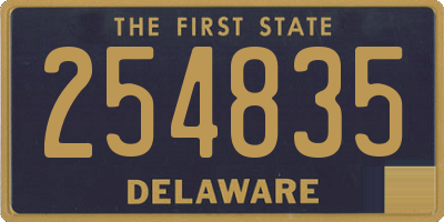 DE license plate 254835