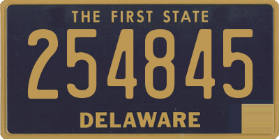 DE license plate 254845
