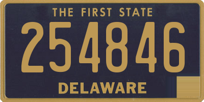 DE license plate 254846