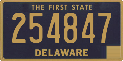 DE license plate 254847