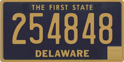 DE license plate 254848