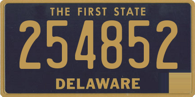 DE license plate 254852