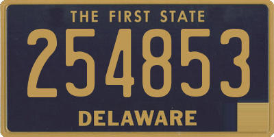 DE license plate 254853
