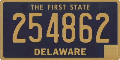 DE license plate 254862