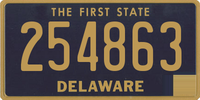 DE license plate 254863