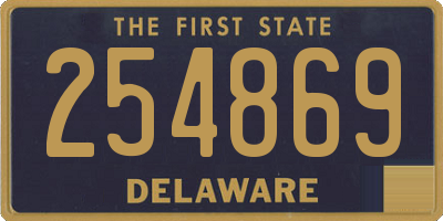 DE license plate 254869