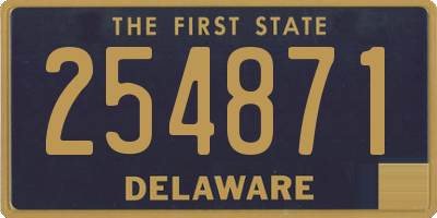 DE license plate 254871
