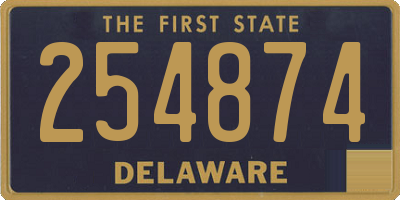 DE license plate 254874