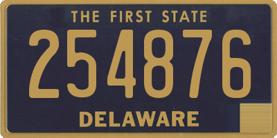 DE license plate 254876