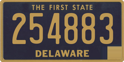 DE license plate 254883