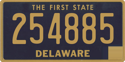 DE license plate 254885