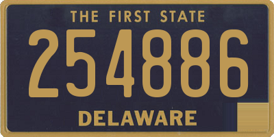 DE license plate 254886