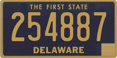 DE license plate 254887
