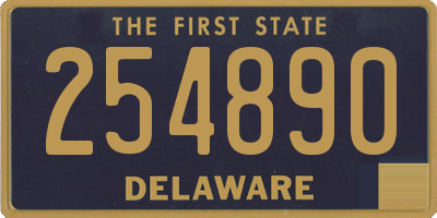 DE license plate 254890