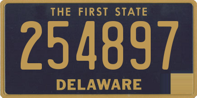 DE license plate 254897
