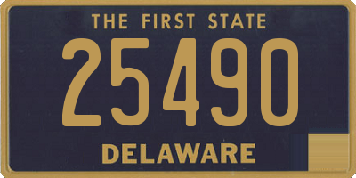 DE license plate 25490