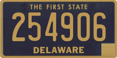 DE license plate 254906