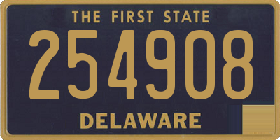 DE license plate 254908