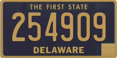 DE license plate 254909