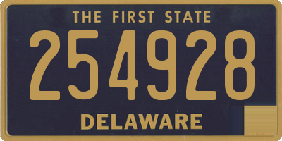 DE license plate 254928