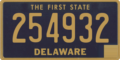 DE license plate 254932