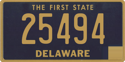 DE license plate 25494