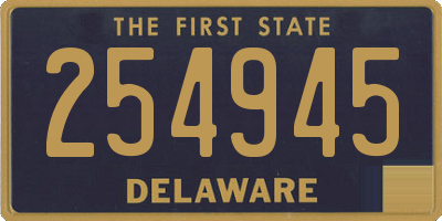DE license plate 254945