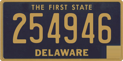 DE license plate 254946