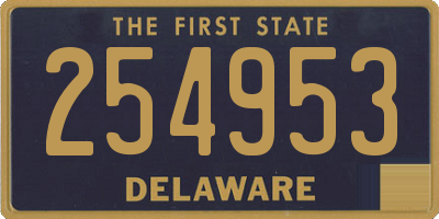 DE license plate 254953