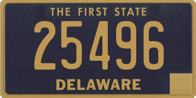 DE license plate 25496