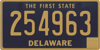 DE license plate 254963