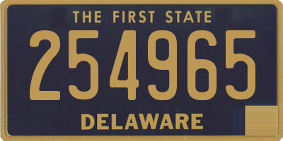 DE license plate 254965