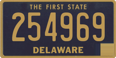 DE license plate 254969