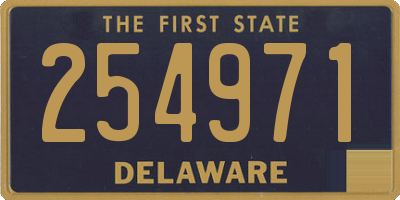 DE license plate 254971