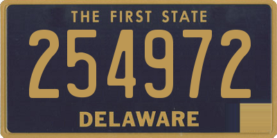 DE license plate 254972
