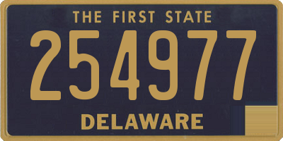 DE license plate 254977